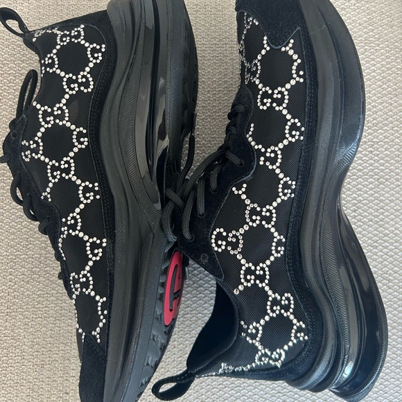 GUCCI Women's GG Crystal Embellished Run Sneakers - Picture 9 of 17